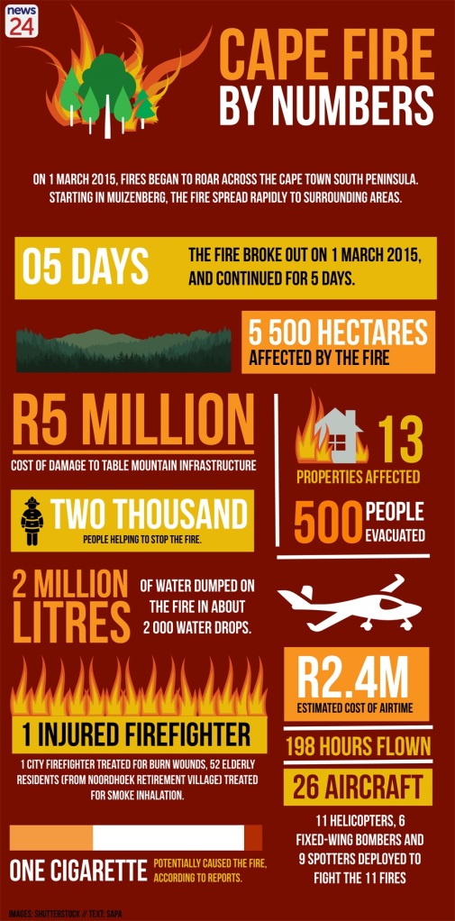 Infographic on the recent Cape Town fire. Taken from the News24 website. 
