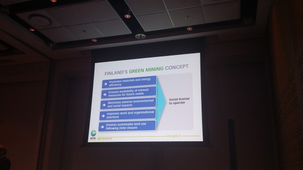 Slide from a third talk on sustainability and mining. 