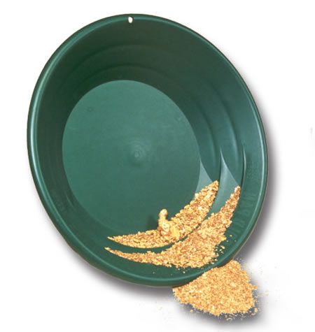 A gold pan. Image from www.garrett.com. 