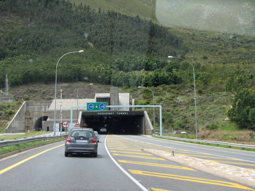 Cape Fold Belt #3. The Huegonot Tunnel through one of the belt's mountains. 