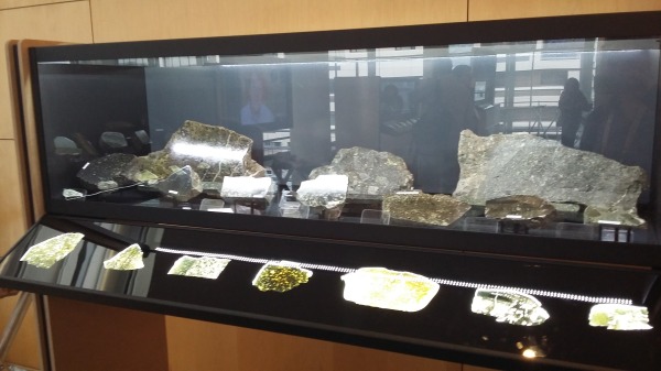 Kimberlites on display at the "Messengers from the Mantle" exhibit. 