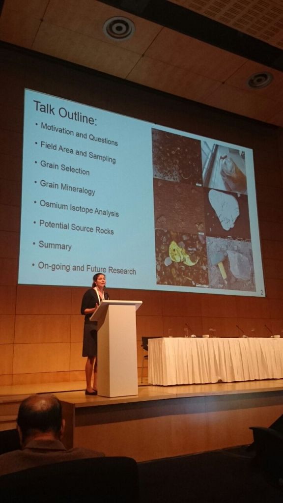 Presenting my talk on placer platinum group element and gold grains from offshore southern Namibia... stay tuned for more once our paper is published! 