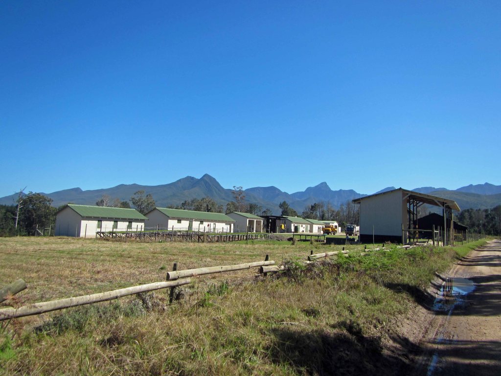 A closer look at the plantation buildings. 