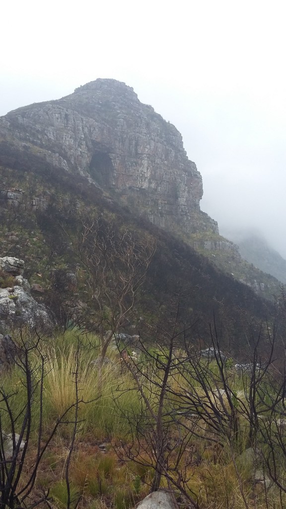 Elephant's Eye Hike #11. A misty view of the cave. 