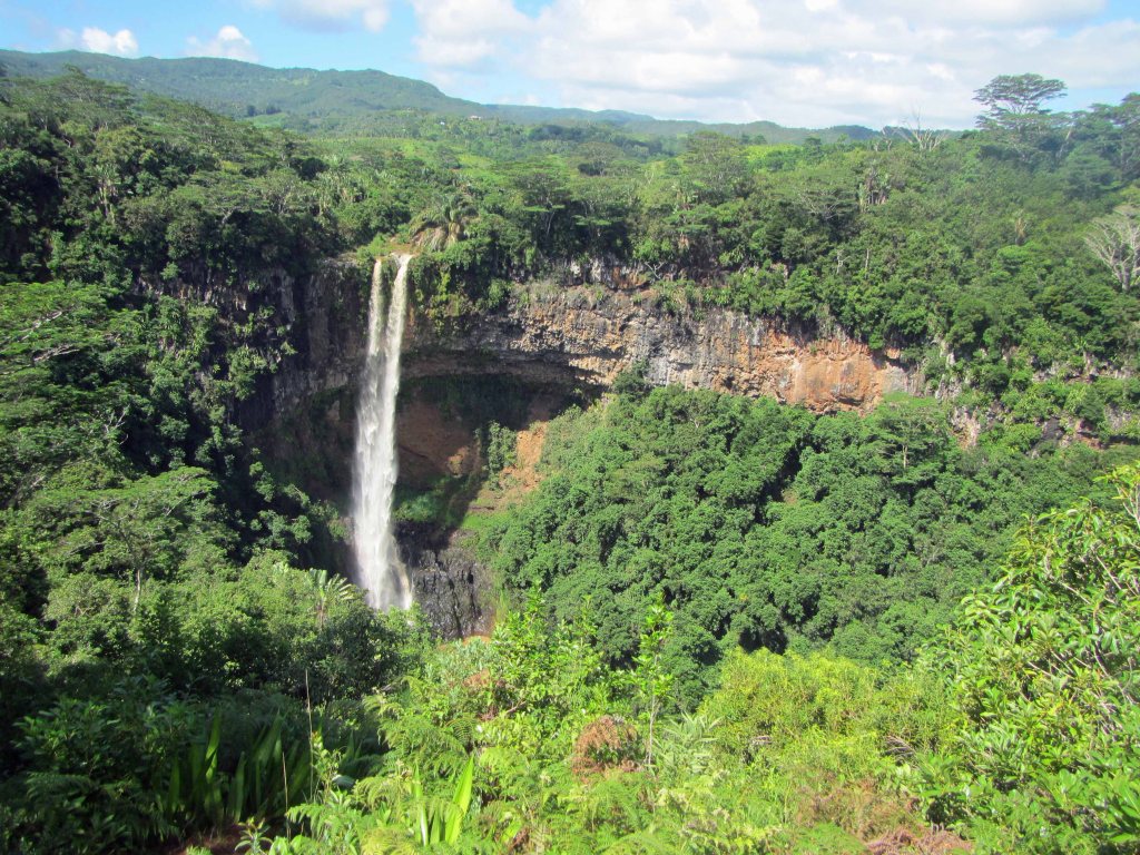 Chamarel Waterfall, Mauritius. 