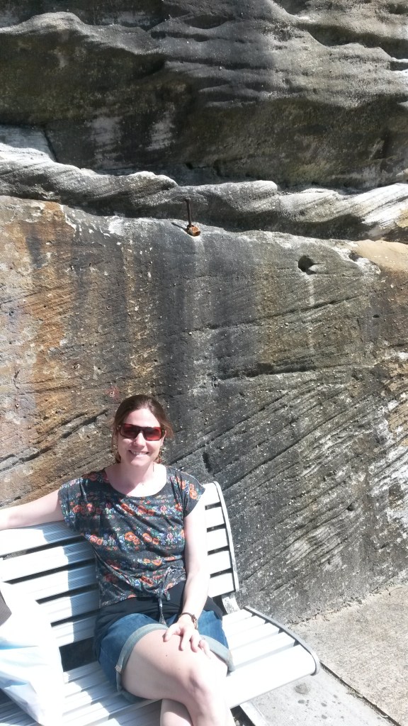 Sydney Sandstone #16. Another view of the bench adjacent to the cross-bedding. 