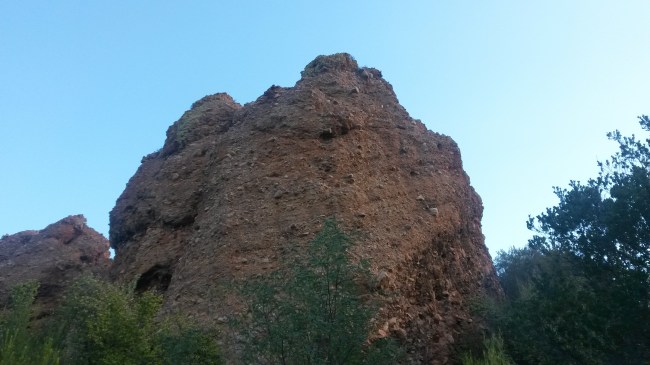 A closer view of the conglomerate texture. 