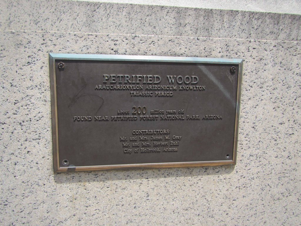 Informational sign for the petrified wood, June 2014. 
